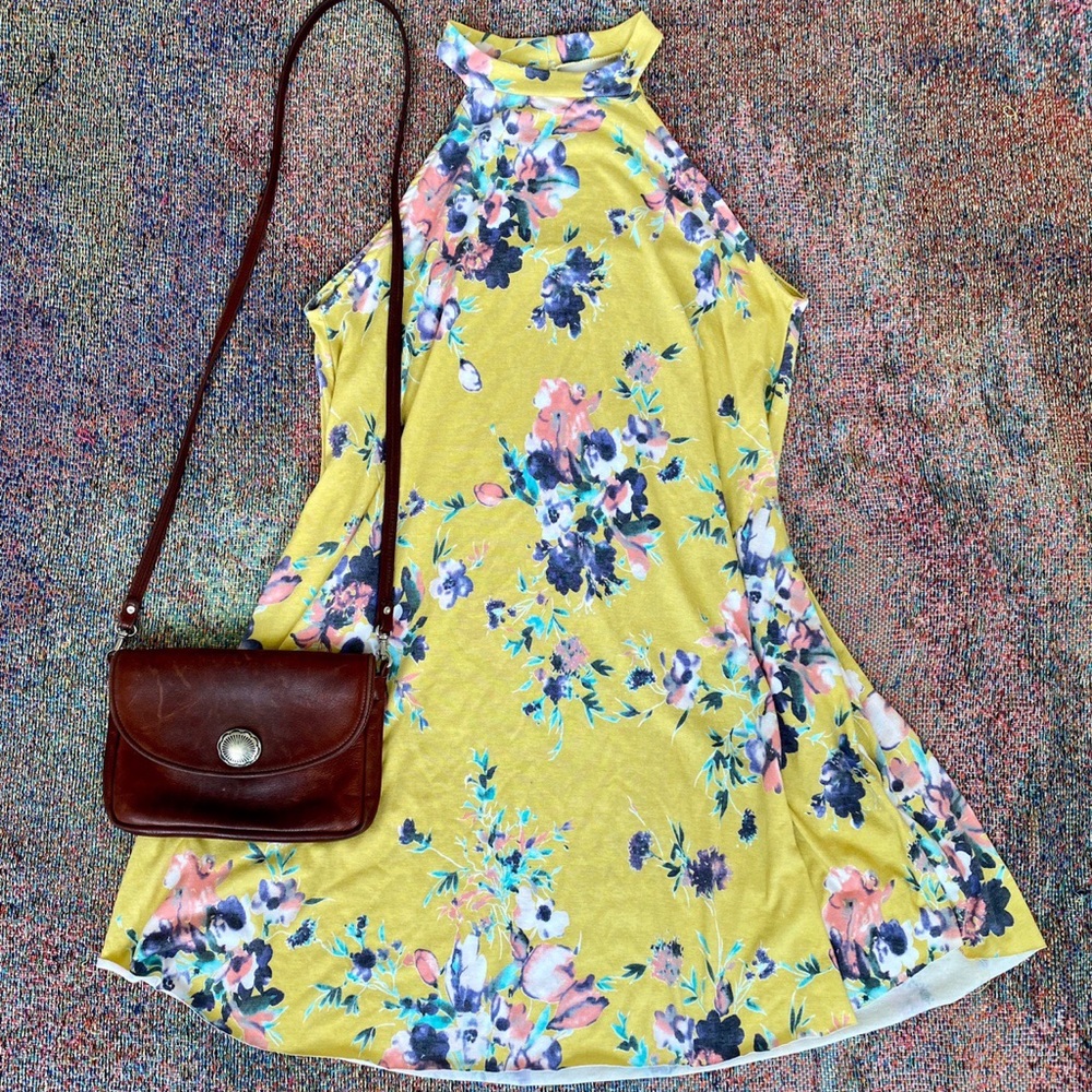 Floral flowery sundress sleeveless dress casual